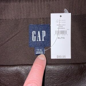 50. GAP Brown Mini Skirt in Faux Leather size XL